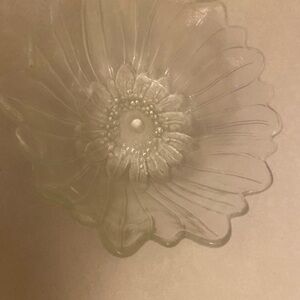Indiana Glass Transparent Floral Bowl
